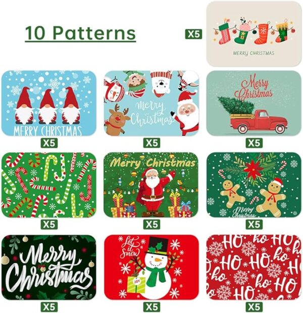 AKEROCK 50 PCS Christmas Cookie Tins with Lid, Foil Treat Containers for Holiday Gift Giving and Food Storage - Christmas Cookie Containers 4