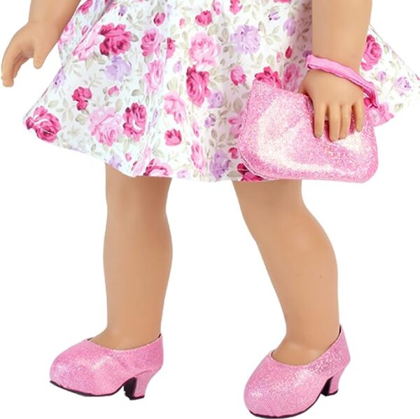 Sophia's Platform Glitter Heel Pink 4