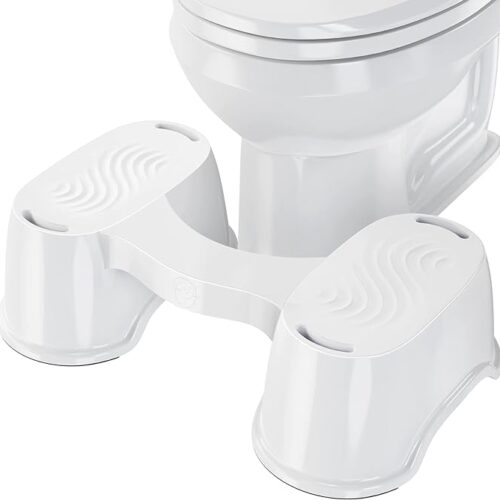 Pipishell Toilet Stool, 7” Bathroom Stool for Toilet, Detachable Toilet Potty Step Stool for Adults and Kids, Ergonomic Toilet Footstool with Non-Slip Pad, PITS01