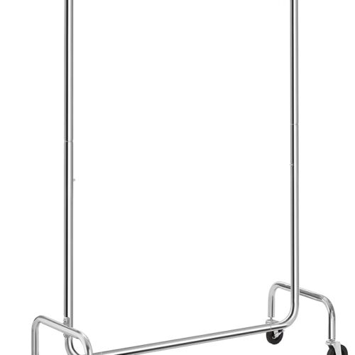 61M1cTc5vcL._AC_SX679_ SONGMICS Clothes Garment Rack Heavy Duty Maximum Capacity 300 lb Clothing Rack on Wheels All Metal Chrome Extendable UHSR11S