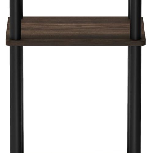 Furinno Just 3-Tier Turn-N-Tube End Table / Side Table / Night Stand / Bedside Table with Plastic Poles,