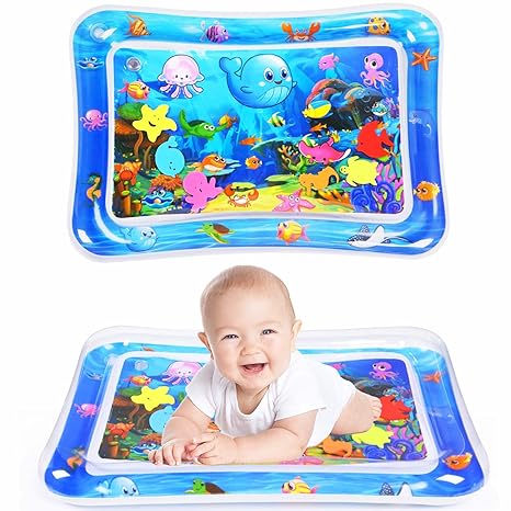 Tummy Time Water Mat Inflatable Baby Water Play mat for 3 6 9 Months Newborn Girl & Boy Early Activity Center