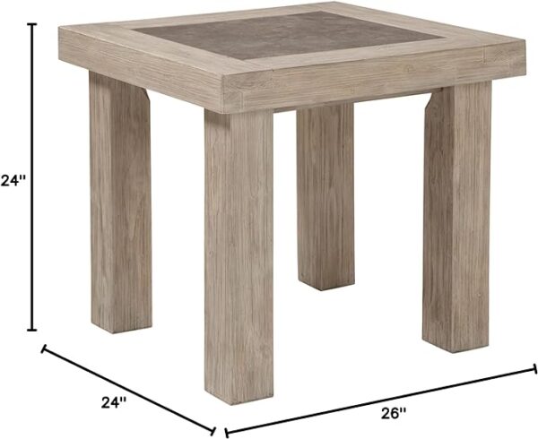 Signature Design by Ashley Hennington Rectangular End Table, Light Brown 2