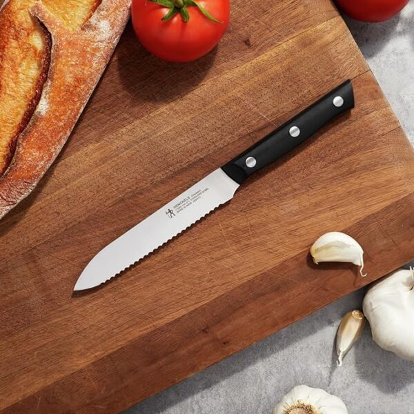 81W2FSbmAjL._AC_SX679_ Knife, Tomato Knife, German Engineered Informed by 100+ Years of Mastery, Black/Stainless Steel