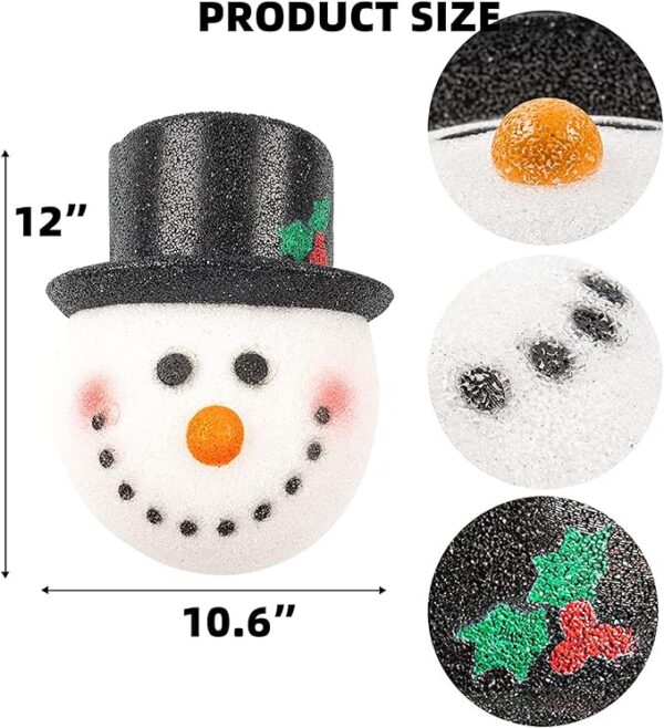 Hourleey 2 Pack 12 Inch Snowman Christmas Porch Light Covers, Outdoor Christmas Decorations, Holiday Snowman Light Covers for Porch Lights, Garage, Front Door 2