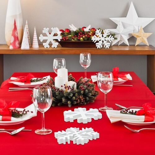 81hB8vF-63L._AC_SX679_ Christmas Winter Snowflakes Wooden Table Decorations Centerpiece Block Holiday White Snowflake Tiered Tray Tabletop Sign Decor for Office Dining Room Mantle Home Xmas Wood Snow Flakes Party Supplies