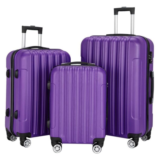 VPPicture_02e73075-9295-4d35-aaea-db93ec35ab62 Portable 3PCS Luggage Travel Set Bag Trolley Hard Shell Suitcase Wheels TSA lock