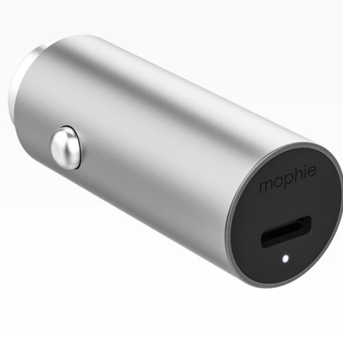 a1 mophie Sleek Aluminum USB-C PD 18W Fast Car Charger for all iPhone, Android