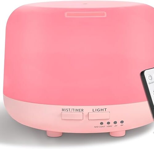 Marchred 300ML Aromatherapy Essential Oil Diffuser with Remote Control, 7 LED Color Changing Light, for Bedroom Home Large Room