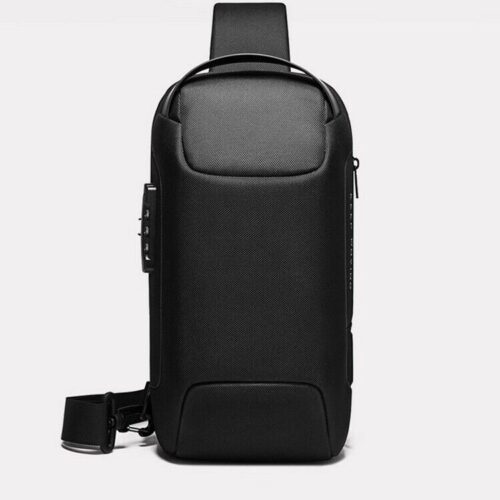 Men's Sling Backpack Waterproof Anti-theft Shoulder Crossbody Chest Bag USB Port