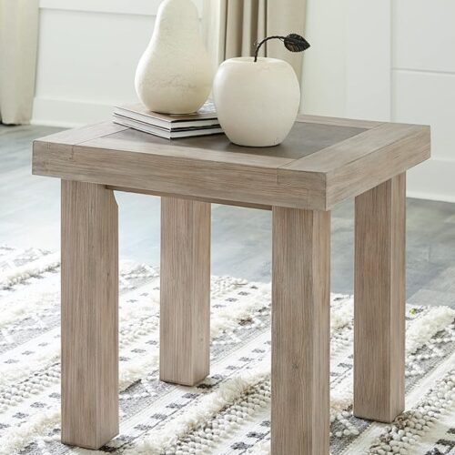Signature Design by Ashley Hennington Rectangular End Table, Light Brown