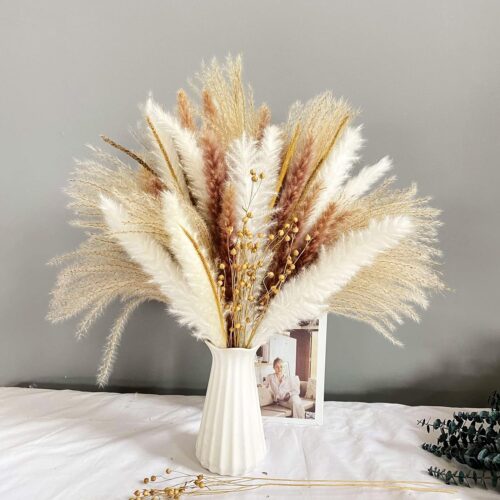90PCS Natural Dried Pampas Grass Decor for Boho