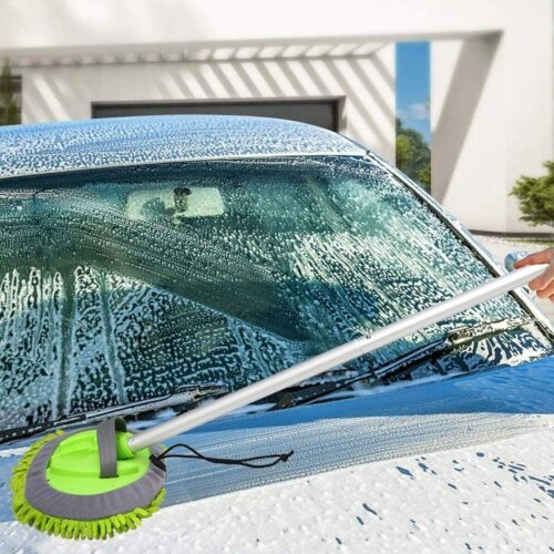 a1 Car Wash Brush Extendable Pole Revolving Care Washing Brush Sponge Cleaning POWE
