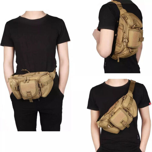 a3 Men's Military Tactical Fanny Pack Waist Bag Hip Belt Outdoor Hiking Fishing