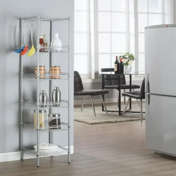 UBesGoo 6-Shelf Wire Shelving Unit, Adjustable Steel Storage Rack Organizer for Kitchen Living Room, Capacity for 220 lbs 3