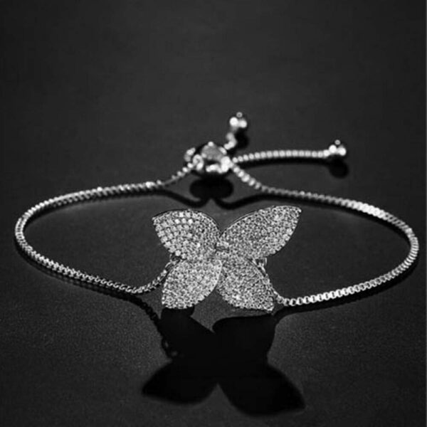 s-l1600 (11) 925 Sterling Silver Plated Women's CZ Butterfly Adjustable Bolo Bracelet