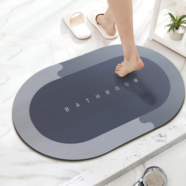 Bathroom Quick-dry Mat Absorbent Soft Bath Mat Shower Rug Floor Carpet Non Slip