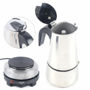Moka Pot Italian Coffee Maker Stainless Stovetop Espresso Induction Cooker