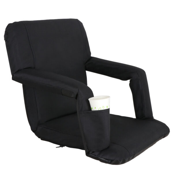 Wide Stadium Seat for Bleachers Reclining Stadium Chair w/Back Cushion
