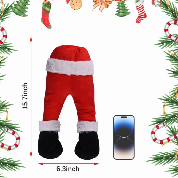 Christmas Tree Large Bendy Stick Out Santa Legs Decoration Novelty Elf Party 2