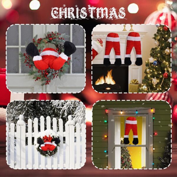 Christmas Tree Large Bendy Stick Out Santa Legs Decoration Novelty Elf Party 3