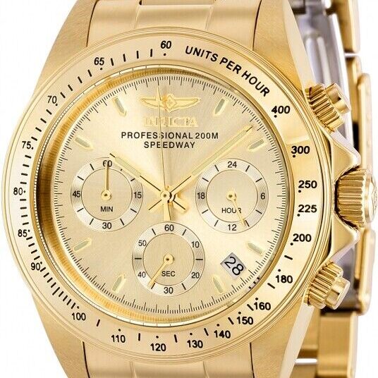 s-l1600 - 2023-11-23T081112.521 Men's Speedway Gold Dial Bracelet Chronograph Watch