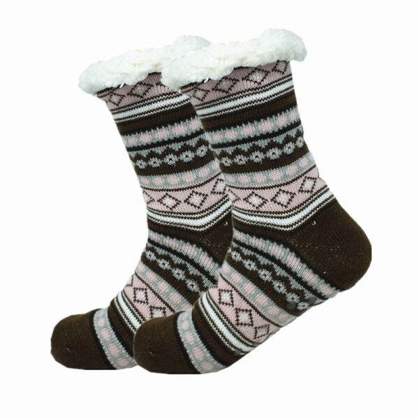 s-l1600 - 2023-11-23T115728.464 Women Winter Cozy Fuzzy Sherpa Fleece-lined Warm Thermal Non-Skid Slipper Socks