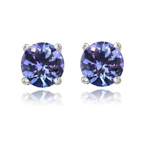 s-l1600 - 2023-11-25T081412.191 Sterling Silver Tanzanite Round 6mm Stud Earrings Women