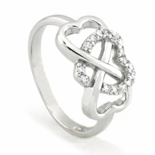 s-l1600 - 2023-11-25T082328.272 Genuine Sterling Silver Infinity Heart Cubic Zirconia Ring