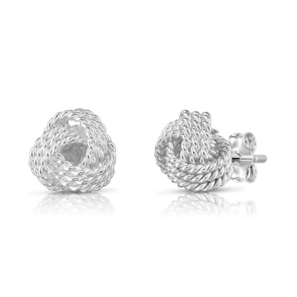 s-l1600 - 2023-11-25T084429.955 Sterling Silver Love Knot Diamond Cut Stud Earrings For Women