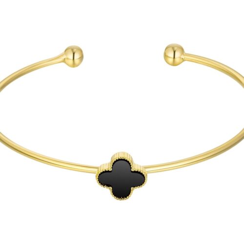 s-l1600 - 2023-11-25T183616.530 Buyless Fashion Girls Black Onyx Flower Bangle Bracelet Jewelry & Open Closure