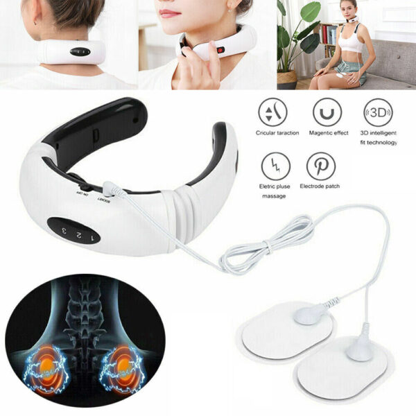 Electric Cervical Pulse Neck Massager Muscle Relax Massage Magnetic Therapy 3