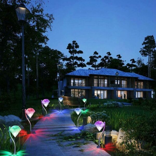 Changing Solar LED Light Waterproof Garden Lamp Pathway Light Decor