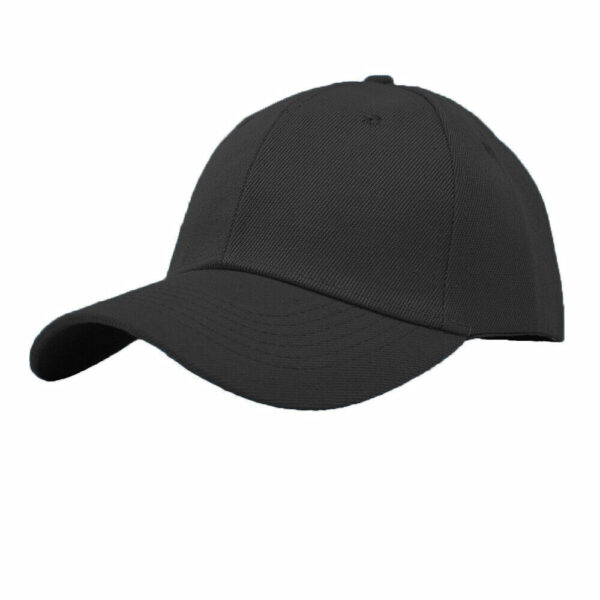 Plain Baseball Caps Adjustable Solid Blank Hat Polo Style Curved Visor Army Cap