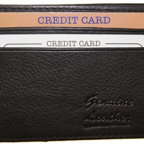 Genuine Leather Front Pocket Slim Thin ID Credit Card Money Holder Wallet