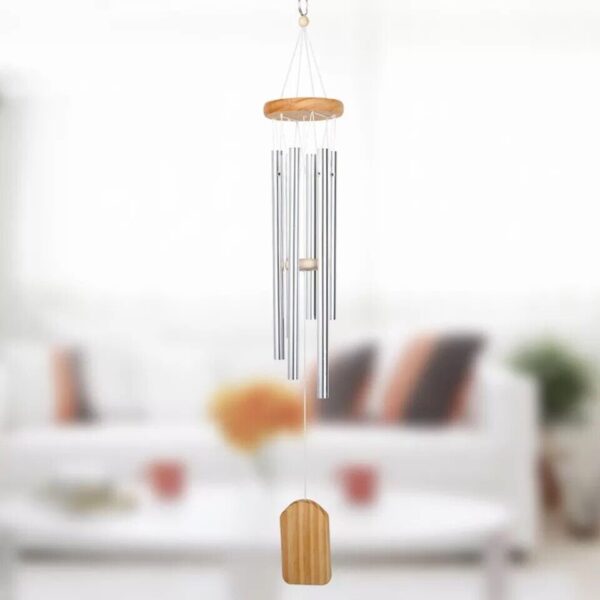 Wind Chimes Large Deep Tone Chapel Bells 5 Tubes Outdoor Garden Home Decor
