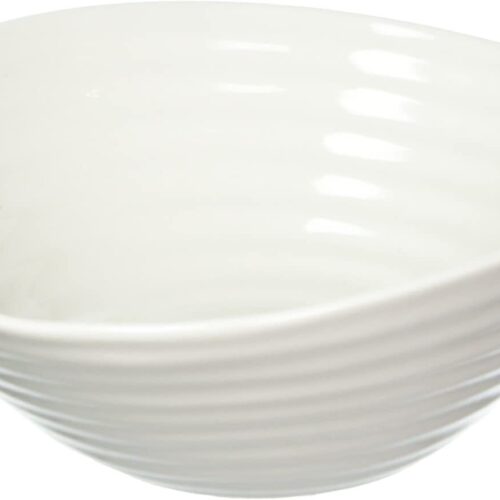 Portmeirion Sophie Conran White Cereal Bowl | Set of 4 7.25 Inch
