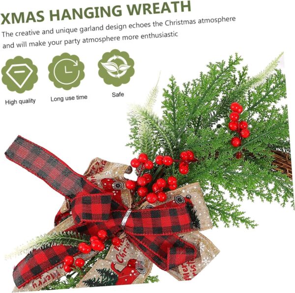 Christmas Red Truck Wreath Garland Decor Front Door Wall Home Decoration Xmas 2