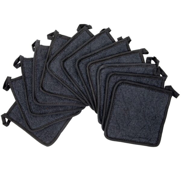 Potholder Pack of 12 - Heat Resistant Cotton 7x7 Kitchen Linens - Color Options