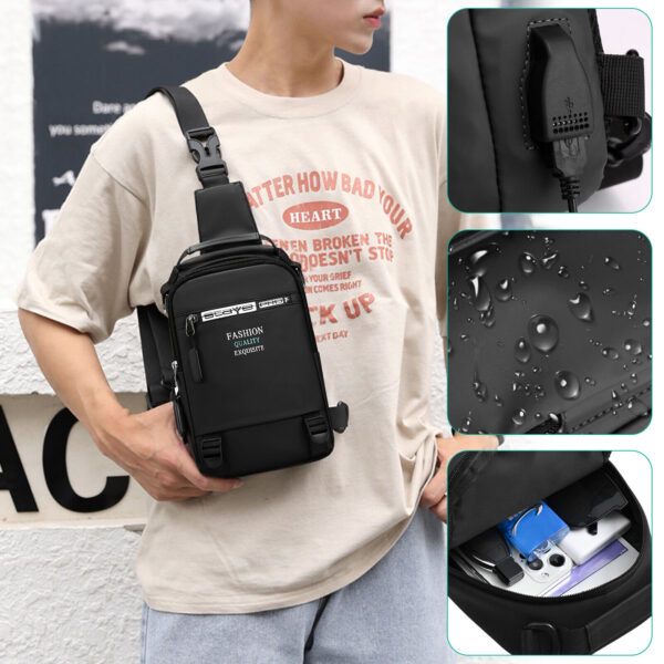 s-l1600 (48) Men's Backpack Tactical Sling Chest Bag Assault Pack Messenger Shoulder USB Port