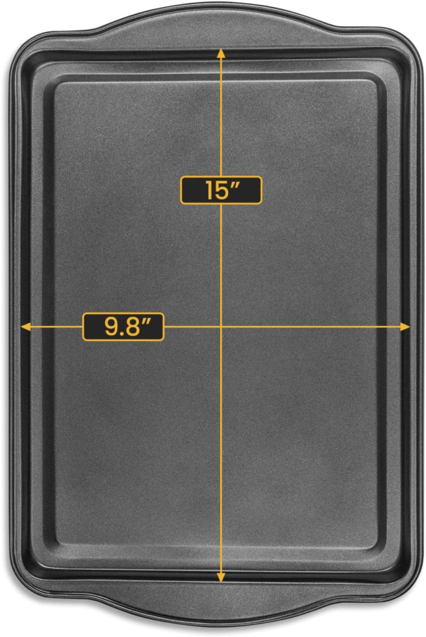 Non-Stick Baking Sheet ,15 X 10 Inch, Jelly Roll Pan and Cookie Pack of 1 3