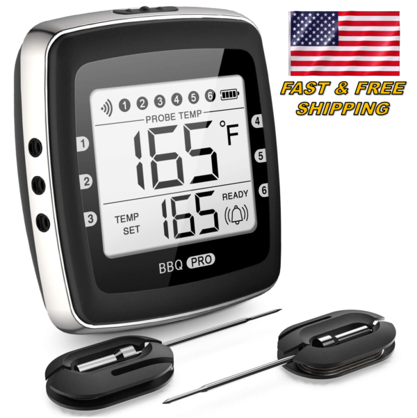 s-l1600 (58) Kitchen Meat Cooking Digital Thermometer 2 Stainless Probes for BBQ Food Grill