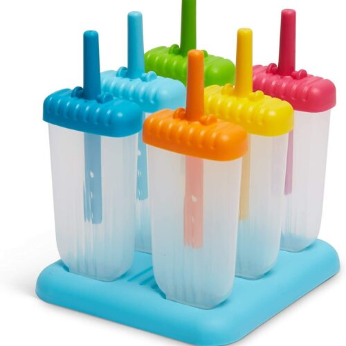 s-l1600 (63) Frozen Popsicle Molds Ice Cream Pop Maker Freezer Tray Fruit with Sticks Summer
