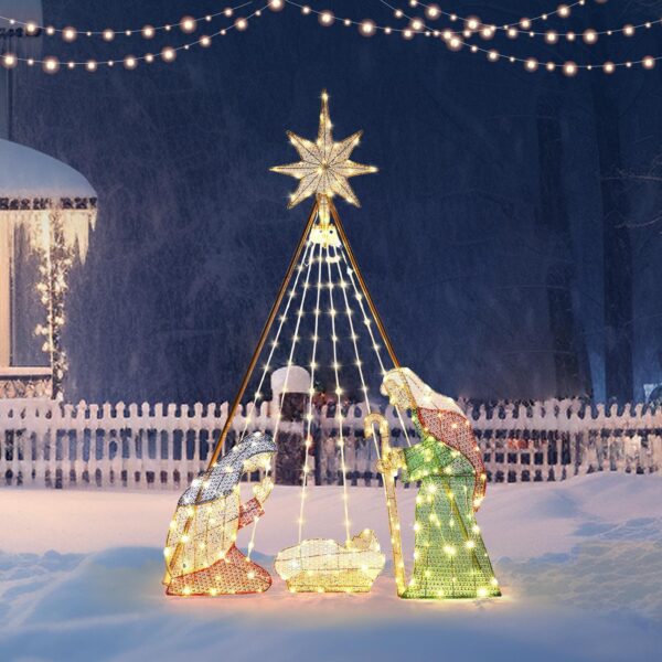 s-l1600 (7) 6ft Christmas Nativity Set Lighted Nativity Scene Christmas Outdoor Decor w/LEDs
