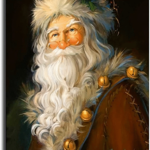 s-l1600 (85) Winter Christmas Poster Picture Santa Claus Canvas Wall Art Print Home Room Deco