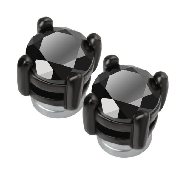 Stainless Steel Magnetic Stud Earrings for Womens Mens Non-Piercing Clip On