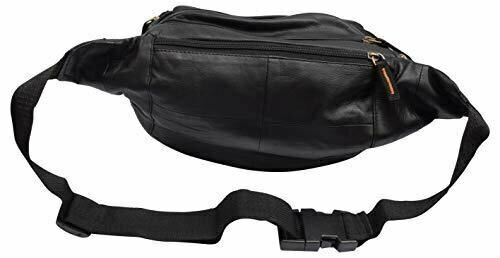 Fanny Pack Outdoor Travel Leather Fanny pack Leather Large Size 7 Pockets Waist