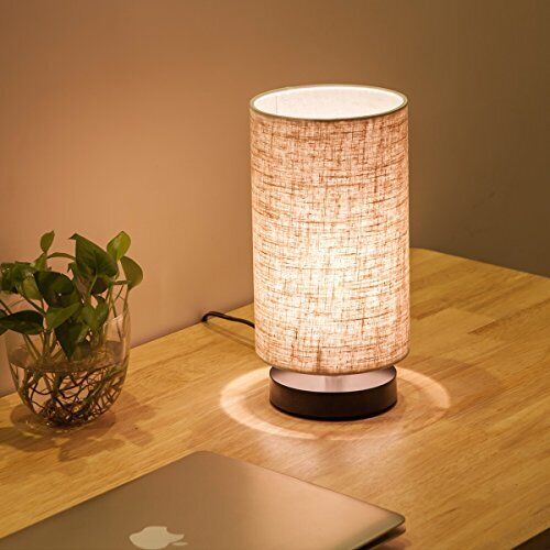 s-l960 (48) Table Lamp Bedside Nightstand Lamp Simple Desk Lamp Fabric Wooden Table Lamp