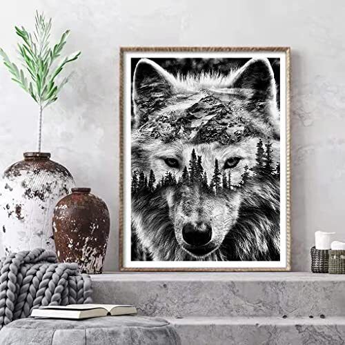 s-l960 Eiazuiks Diamond Painting Kits for Adults, Wolf 5D DIY Diamond Art Kits Full