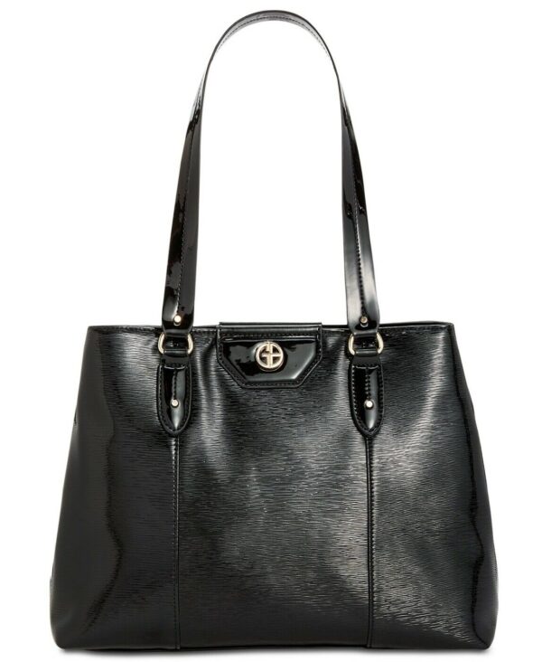 Giani Bernini Pebble Bridle Crossbody Black Patent Tote Women's Handbag - New! 1